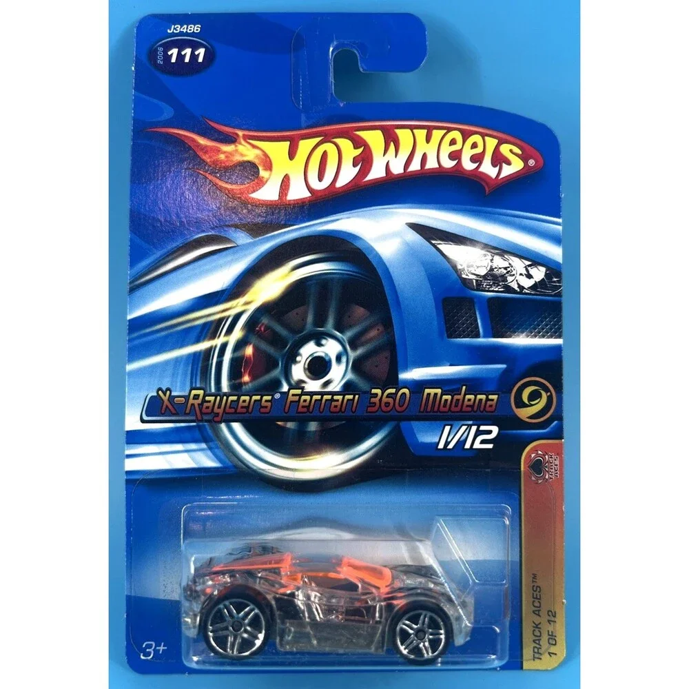 Hot Wheels 2006 Track Aces Series #114 X-Raycers Ferrari 360 Modena Clear w PR5s